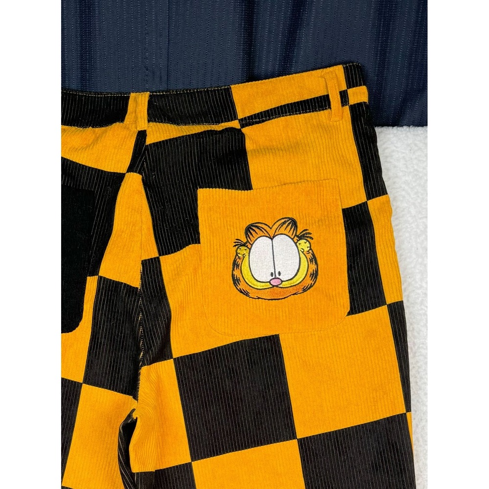 Dumbgood Garfield Corduroy Pants Womens Large Fits 34x30 - Checkered - READ - Picture 10 of 16